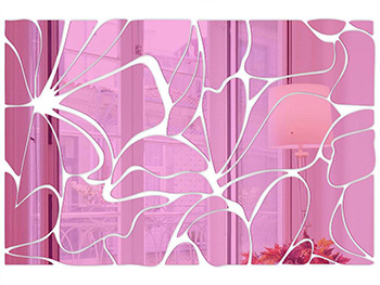 Oglindă decorativă Zora, Folina, culoare roz, dimensiune oglindă 120x80 cm