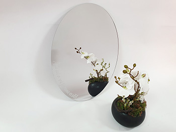 Oglindă decorativă Zi frumoasă, Folina, oglindă acrilică, ovală