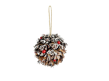 Ornament de Crăciun glob Red Berry, 15 cm