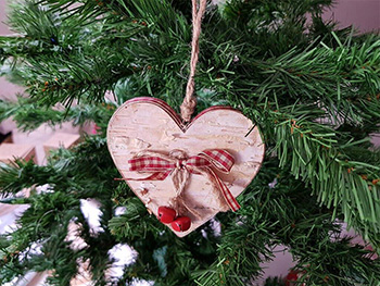Ornament din lemn Rustik inimă