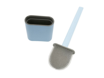 Perie toaletă din silicon cu suport – cap flexibil, ușor de curățat, design modern Perie toaletă din silicon cu suport – cap flexibil, ușor de curățat, design modern
