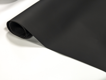 Piele ecologică autoadezivă neagră, aspect natural,  grosime 1 mm, 140x100 cm