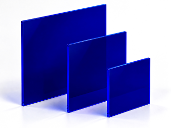 Placă acril albastru lucios, 3 mm, 80 x 80 cm