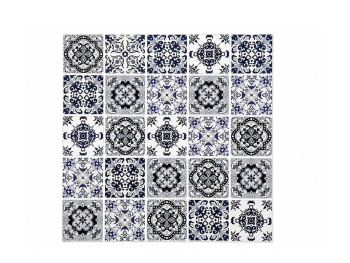 Set 10 stickere faianţă, plăci autoadezive 3D Smart Tiles Selena gri, 25x25 cm