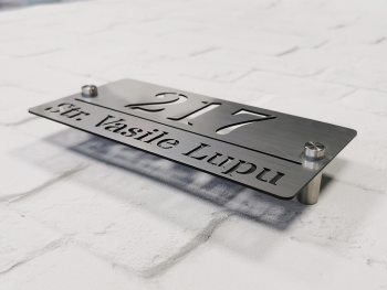 Plăcuţă cu număr și adresă casă, model decupat, din bond, cu text personalizat placuta-adresa-pp2079-model-decupat-x1-5066
