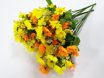 Plantă artificială Flori de câmp galbene, 30 cm înălţime