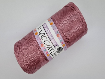 Snur roz pudrat, Maccaroni PP Macrame, 2-3 mm grosime