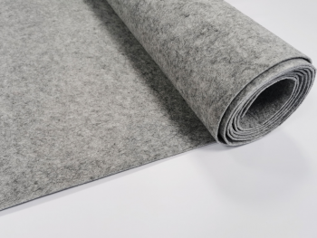 Fetru la metru, pâslă gri deschis cu grosime de 3 mm, cu lățimea de 90cm - produs 100% din materiale reciclate