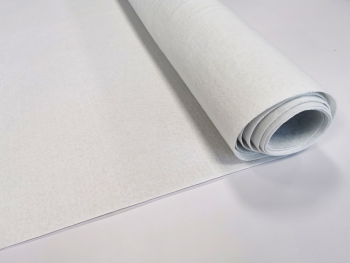 Fetru la metru, pâslă albă  cu grosime de 1 mm, cu lățimea de 90cm - produs 100% din materiale reciclate