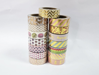 Set 15 role washi tape, benzi adezive decorative, Folina MIX4
