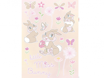 Stickere cameră fete, Little Miss Bunny, Komar, planşă de 50x70 cm