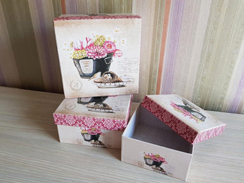 Set 3 cutii decorative Bird