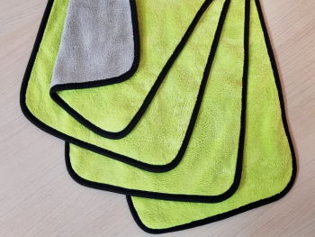 Set 4 lavete microfibră pentru praf, Folina, verde lime, 30x60 cm