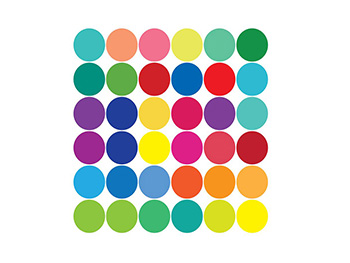 Set 36 Stickere Buline colorate, racletă de aplicare inclusă