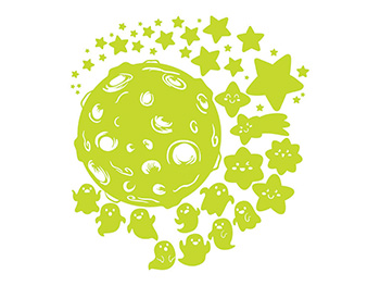 Set 48 stickere fosforescente, Folina, lună şi stele, Glow in the dark, racletă de aplicare inclusă. set-48-stickere-fosforescente-folina-model-luna-si-stele-glow-in-the-dark-8895