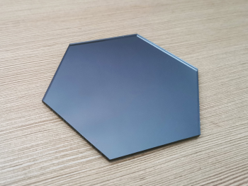 Set 10 stickere oglindă Hexagon, decoraţiune din oglindă acrilică fumurie, 10x12 cm set-5-stickere-oglinda-gri-in-forma-de-hexagon-2964