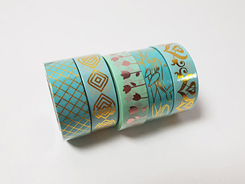 Set 5 Washi tape, modele turcoaz