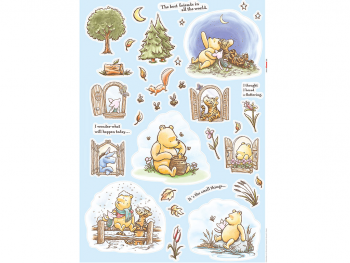 Set 61 stickere Ursuleţul Winnie the Pooh Adventures, Komar, planşă de 50x70 cm