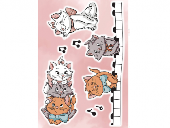 Stickere Pisicile Aristocrate, Komar, planşă de 50x70 cm