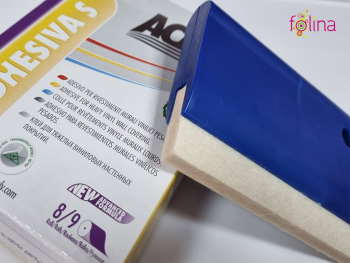 Set accesorii aplicare tapet, adeziv ACM şi racletă cu lamă din pâslă