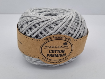 Sfoara bumbac gri deschis, Maccaroni Cotton Premium, fir de 2 mm grosime, 100g sfoara-bumbac-gri-deschis-9756