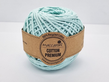 Sfoară bumbac vernil, Maccaroni Cotton Premium, fir de 2mm grosime, 100gr