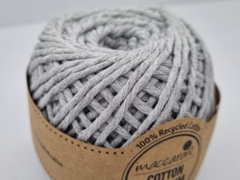 Sfoara bumbac gri deschis, Maccaroni Cotton Premium, fir de 2 mm grosime, 100g sfoara-bumbac-gri-deschis-9756