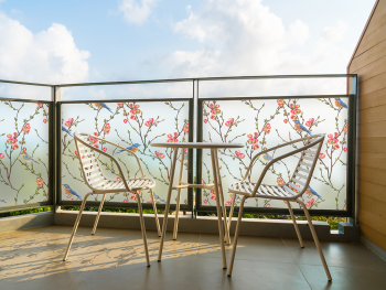 Folie geam autoadezivă, Folina, model Veneciano, 90x300 cm, accesorii incluse