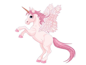 Sticker Unicorn roz