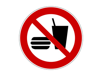 Sticker Acces interzis cu mâncare şi băuturi