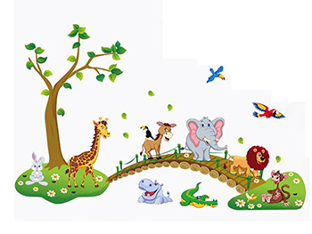 Sticker Animale, Folina, pentru copii, multicolor