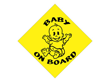 Sticker auto Baby on board Băieţel - set de 2 bucăți