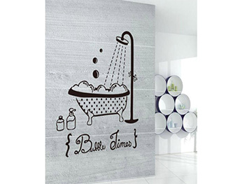 Sticker cabină duş, Folina, Bubble time, 60x70 cm
