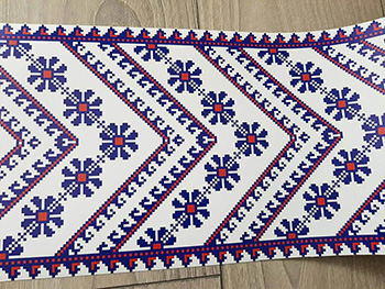 Set 3 Borduri decorative autoadezive, Folina, cu motive tradiţionale româneşti, 20x100 cm 