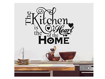 Sticker bucătărie, Folina, tip text, negru - 30x42 cm