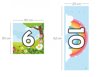 Sticker podea joc șotron, Folina, multicolor, 10 piese, racletă aplicare inclusă sticker-camera-copii-sotron-colorat-rezistent-la-trafic-s0-5915