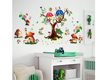 Sticker Copacul zânelor, Folina, pentru copii, multicolor