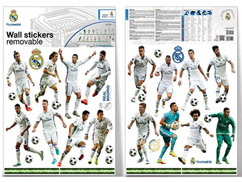 Sticker 16 fotbalişti Real Madrid, Imagicom, autoadeziv