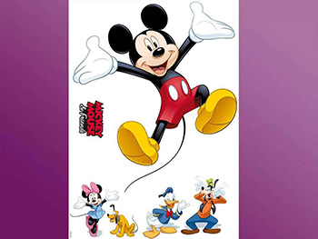 Sticker Mickey Mouse and Friends, Komar, pentru copii, multicolor- planşă de 50x70 cm