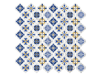 Faianţă 3D Smart Tiles, Damasc Emilia, Folina, model rustic albastru - set faianță 10 bucăţi