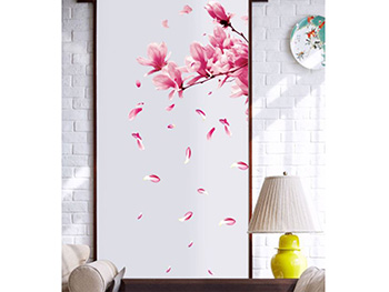 Sticker floral, Folina, magnolie roz