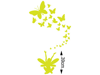 Sticker fosforescent Zâna cu fluturi, Folina, Glow in the dark, racletă de aplicare inclusă. sticker-fosforescent-zana-cu-fluturi-folina-glow-in-the-dark-1068