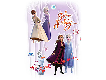 Sticker cameră fete, cu personaje Frozen 2, Komar, Believe in the journey, multicolor