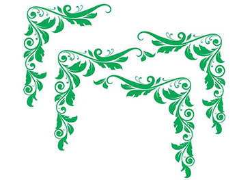 Sticker geam Ona, Folina, imprimeu floral, decor verde