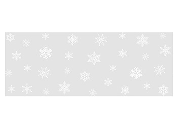 Sticker geam electrostatic, model fulgi albi Winter border, rolă de 20x150 cm