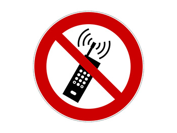 Sticker Interzisă utilizarea telefoanelor mobile