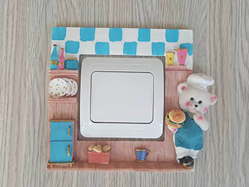 Sticker întrerupător Bucătărie 2, Folina, din ceramică, multicolor