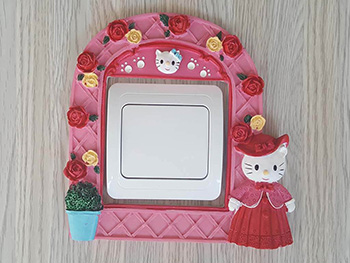 Sticker întrerupător Kitty, Folina, din ceramică, multicolor