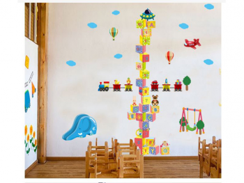 Sticker copii, Cuburi colorate şi jucării, 170x150 cm