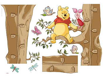 Sticker metru Ursuleţul Winnie the Pooh, Komar, decoraţiune pentru camera copiilor, multicolor sticker-metru-ursuletul-winnie-komar-pentru-copii-multicolor-6338